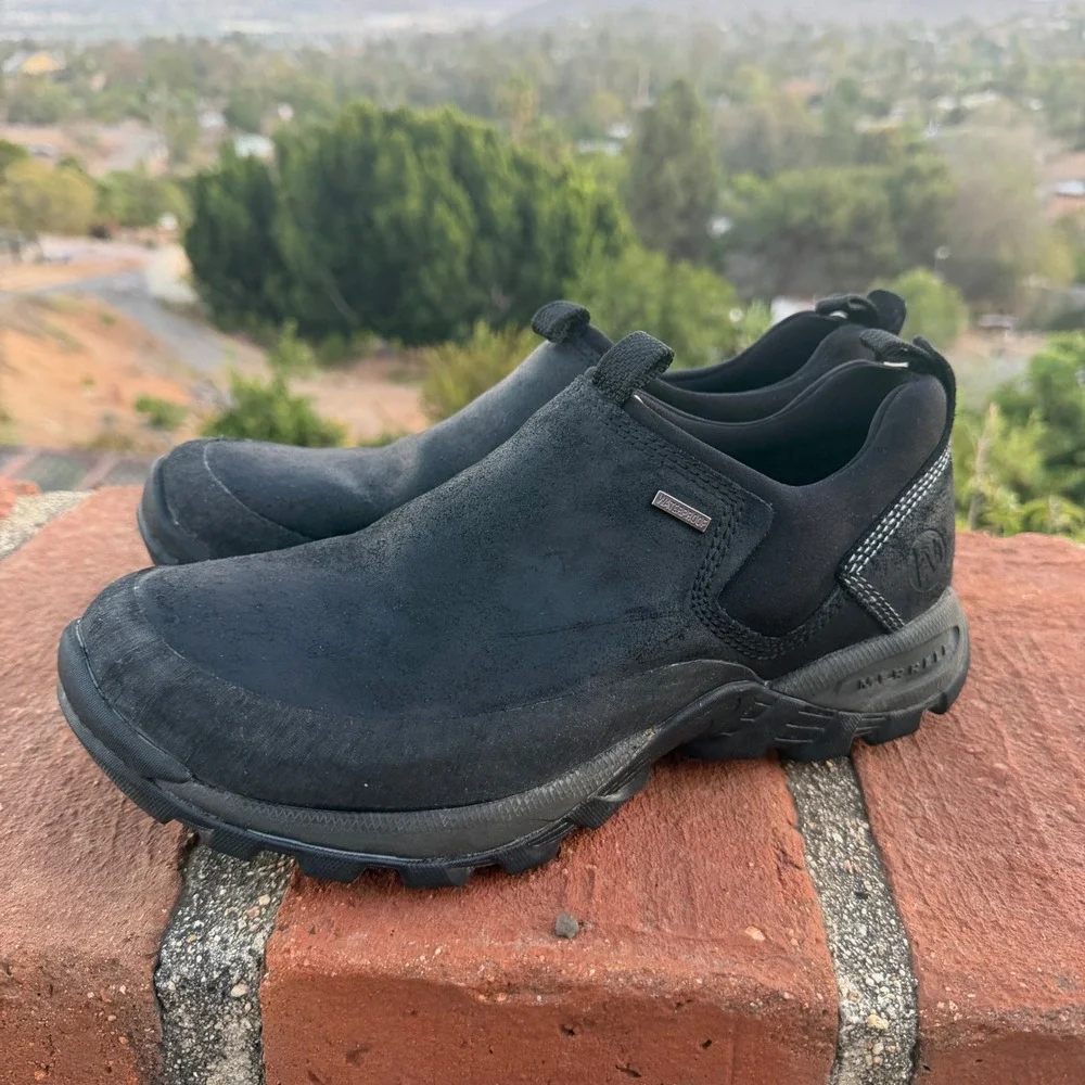 Merrell Innsbruck Waterproof Black Leather Primaloft Slip-on Shoe J75321 Men 9.5